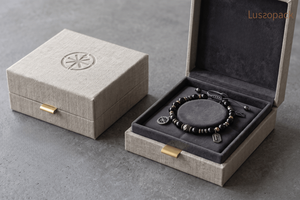 Linen-Covered Bracelet Box