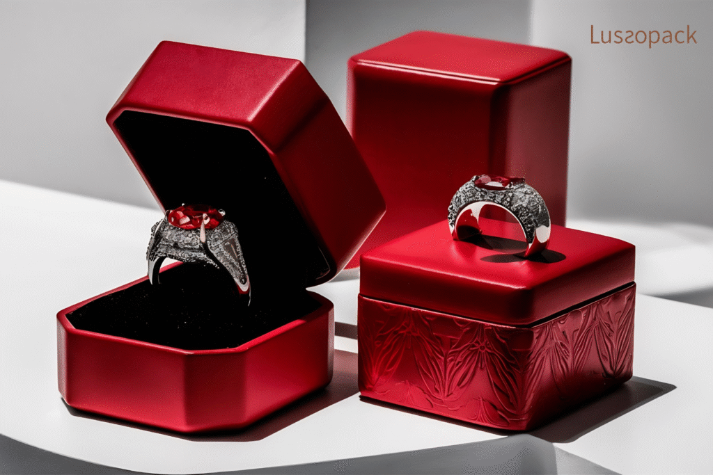 High-end custom ring packaging for luxury jewelry brands